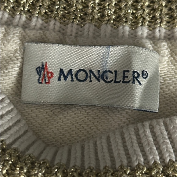 Moncler Cream and Gold Knit Sweater - Picture 4 of 11